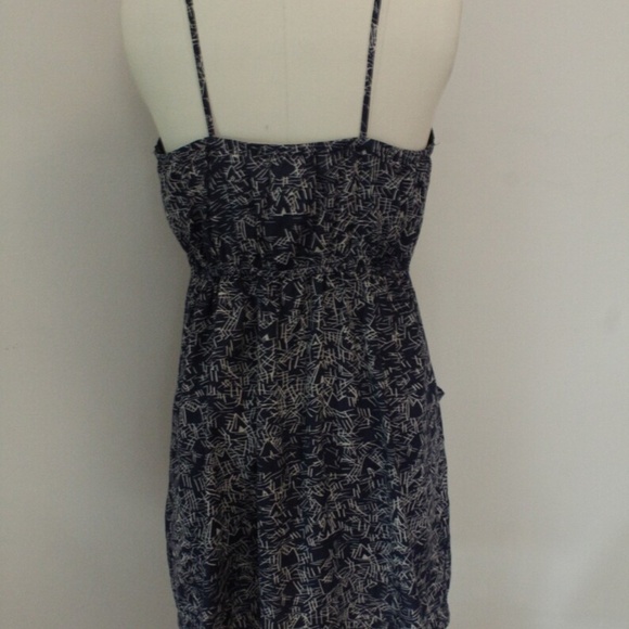 2000's Y2K Jump! Brand Navy and White Button Front Dress - Picture 4 of 5
